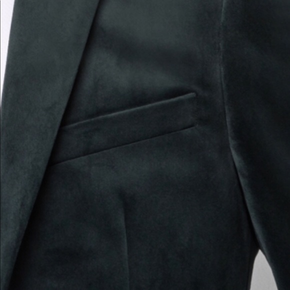Moss London Skinny Fit Velvet Dress Blazer - Picture 6 of 8